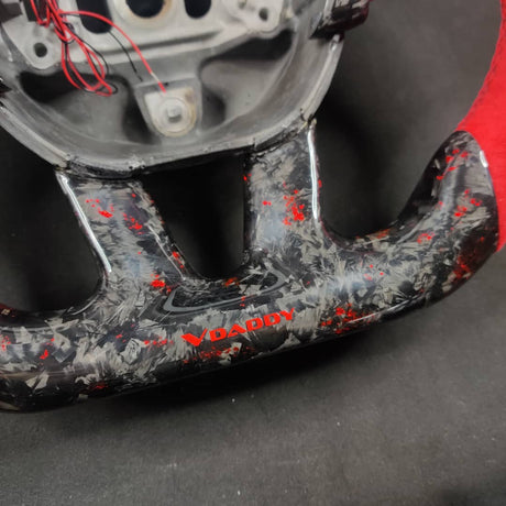 2014-2021 Jeep Trackhawk SRT Custom Carbon Fiber Steering Wheel w/ LED RPM Display - AutoLEDTech.com