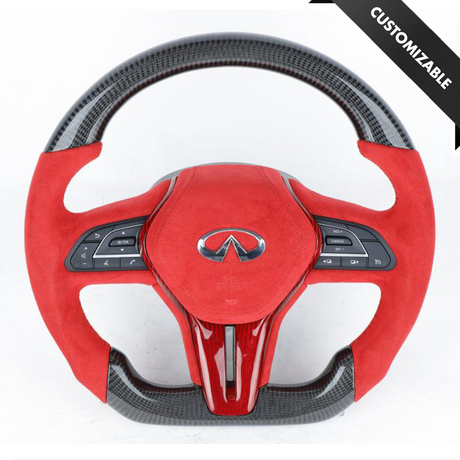 2007-2015 Infiniti G37 G35 Custom Carbon Fiber Steering Wheel - AutoLEDTech.com