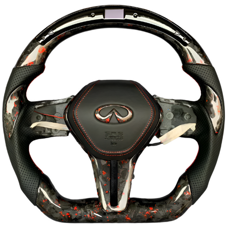2007-2015 Infiniti G37 G35 Custom Carbon Fiber Steering Wheel - AutoLEDTech.com