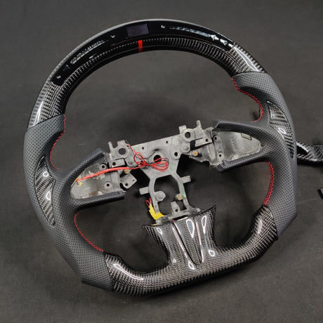 2007-2015 Infiniti G37 G35 Custom Carbon Fiber Steering Wheel - AutoLEDTech.com