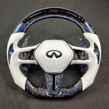 2007-2015 Infiniti G37 G35 Custom Carbon Fiber Steering Wheel - AutoLEDTech.com