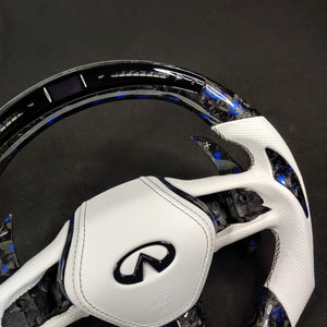 2007-2015 Infiniti G37 G35 Custom Carbon Fiber Steering Wheel - AutoLEDTech.com