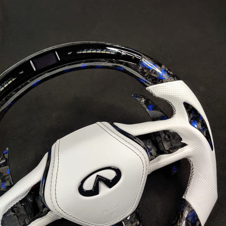 2007-2015 Infiniti G37 G35 Custom Carbon Fiber Steering Wheel - AutoLEDTech.com
