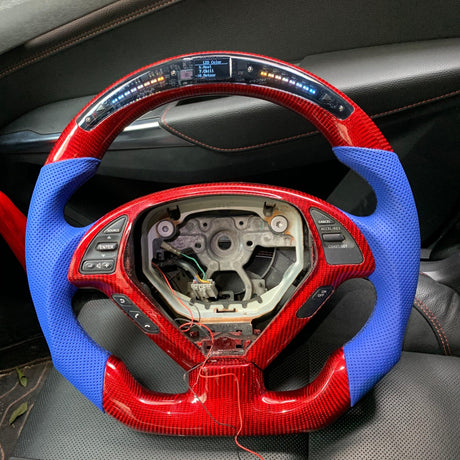 2007-2015 Infiniti G37 G35 Custom Carbon Fiber Steering Wheel - AutoLEDTech.com