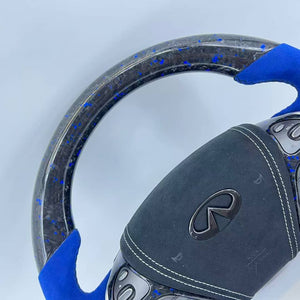 2011-2019 Infiniti Q70 M37 M56 Custom Carbon Fiber Steering Wheel - AutoLEDTech.com