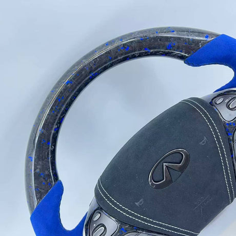 2011-2019 Infiniti Q70 M37 M56 Custom Carbon Fiber Steering Wheel - AutoLEDTech.com
