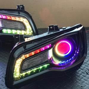 2011-2023 Chrysler 300 C SRT RGBW Color-Chasing LED DRL Boards LED headlight kit AutoLEDTech Oracle Lighting Trendz Flow Series RGBHaloKits OneUpLighting Morimoto