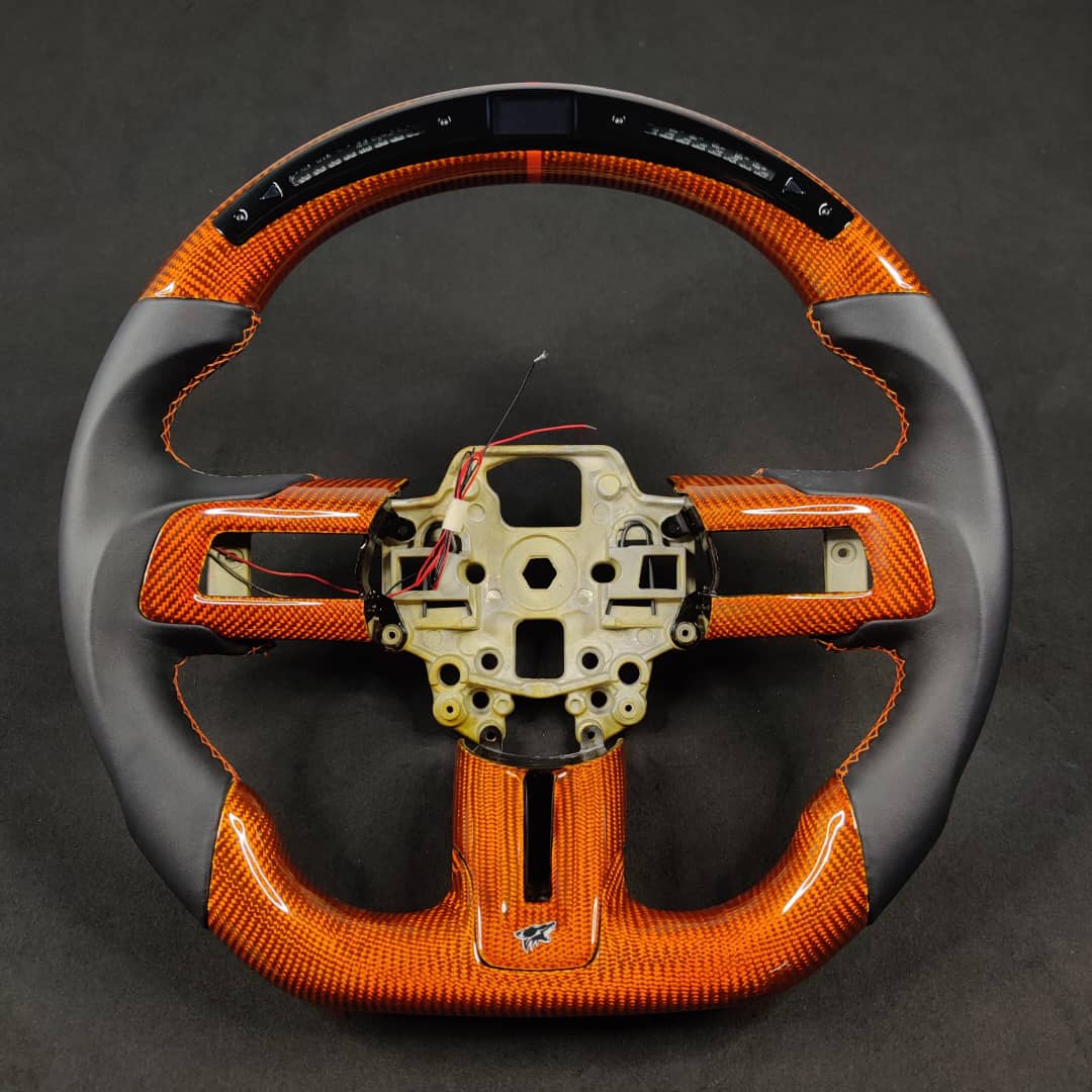 2005-2014 Ford Mustang Carbon Fiber Steering Wheel - AutoLEDTech.com