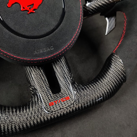 2005-2014 Ford Mustang Carbon Fiber Steering Wheel - AutoLEDTech.com