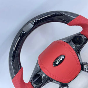 2012-2014 Ford Focus Carbon Fiber Steering Wheel w/ LED Display - AutoLEDTech.com