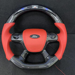 2012-2014 Ford Focus Carbon Fiber Steering Wheel w/ LED Display - AutoLEDTech.com
