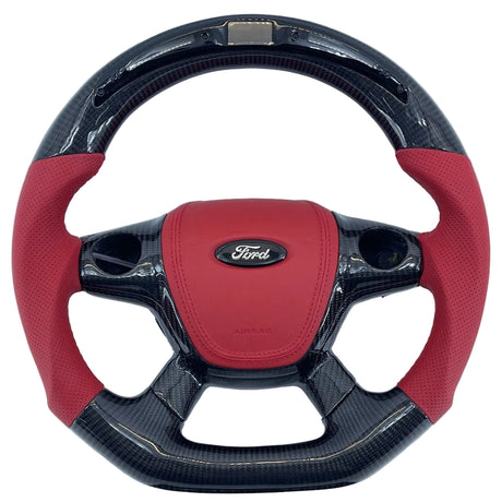 2012-2014 Ford Focus Carbon Fiber Steering Wheel w/ LED Display - AutoLEDTech.com