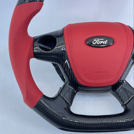 2012-2014 Ford Focus Carbon Fiber Steering Wheel w/ LED Display - AutoLEDTech.com
