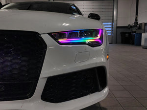 2012-2015 Audi A7/S7/RS7 RGBW Flow Series DRL Tube Kit - AutoLEDTech.com