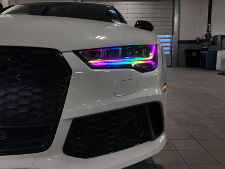 2012-2015 Audi A7/S7/RS7 RGBW Flow Series DRL Tube Kit - AutoLEDTech.com