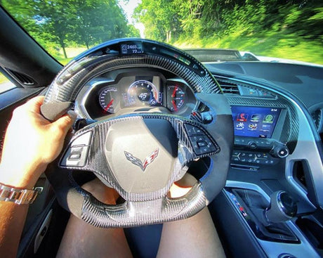 2014-2019 Chevrolet C7 Corvette Custom Carbon Fiber Steering Wheel w/ LED RPM Display LED headlight kit AutoLEDTech Oracle Lighting Trendz Flow Series RGBHaloKits OneUpLighting Morimoto