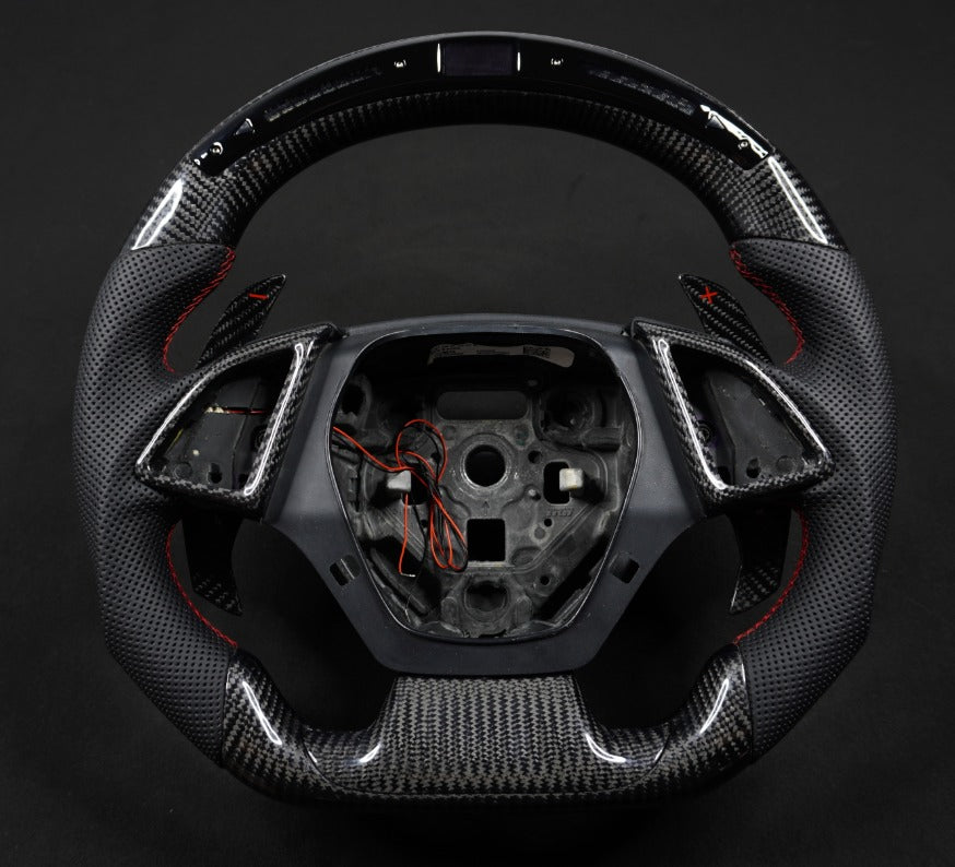 2016-2024 Chevrolet Camaro Custom Carbon Fiber Steering Wheel - AutoLEDTech.com