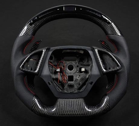 2016-2024 Chevrolet Camaro Custom Carbon Fiber Steering Wheel - AutoLEDTech.com