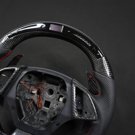 2016-2024 Chevrolet Camaro Custom Carbon Fiber Steering Wheel - AutoLEDTech.com