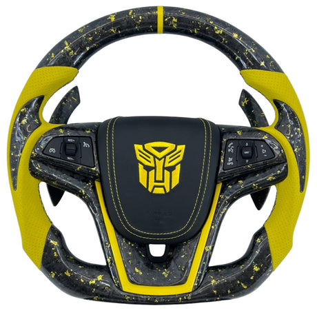 2012-2015 Trans Am Camaro Firebird Custom Carbon Fiber Steering Wheel - AutoLEDTech.com