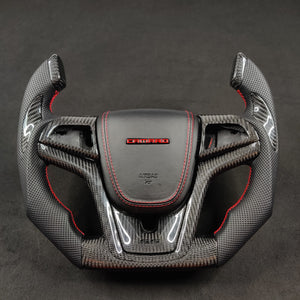 2012-2015 Chevrolet Camaro Custom Carbon Fiber Steering Wheel - AutoLEDTech.com