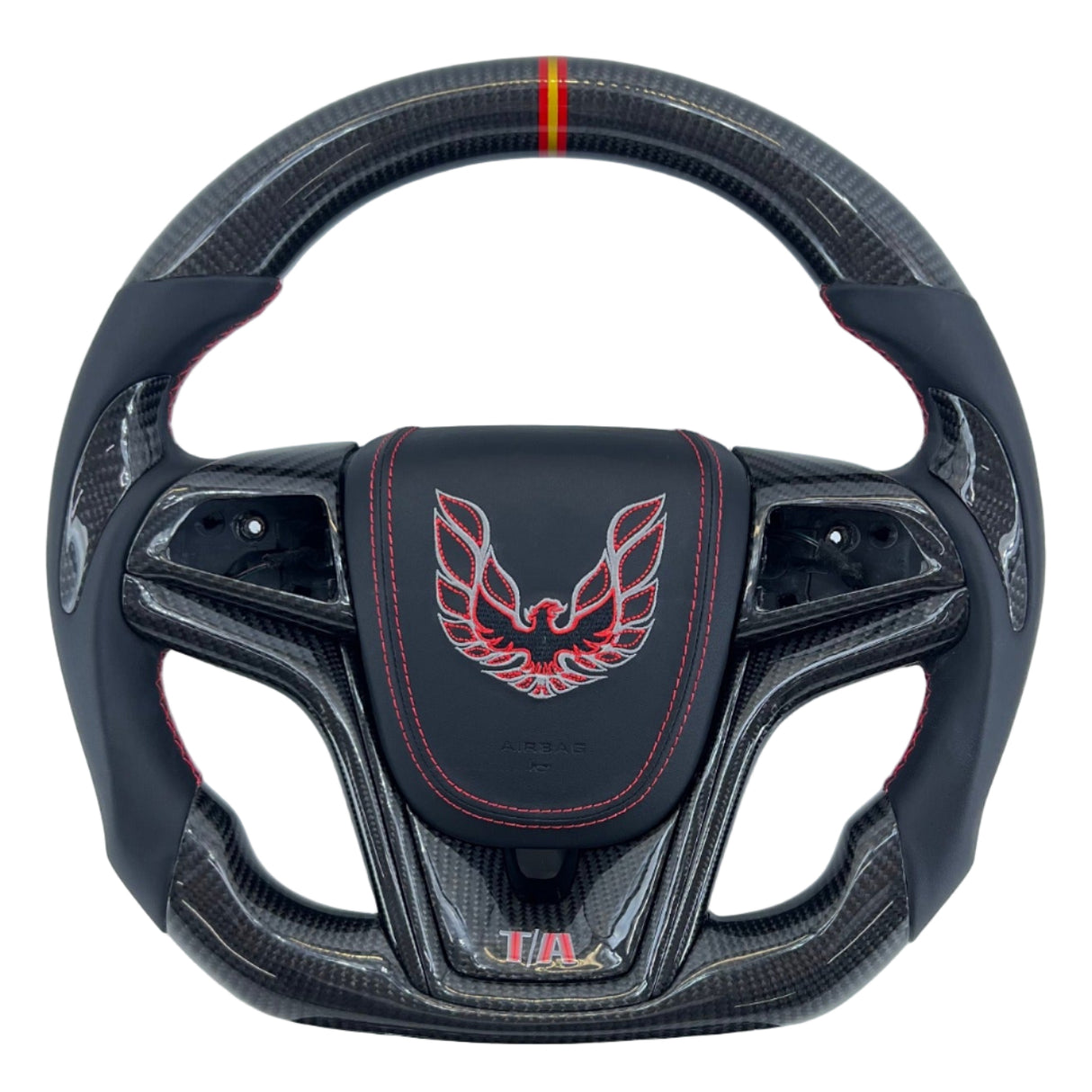 2012-2015 Trans Am Camaro Firebird Custom Carbon Fiber Steering Wheel - AutoLEDTech.com