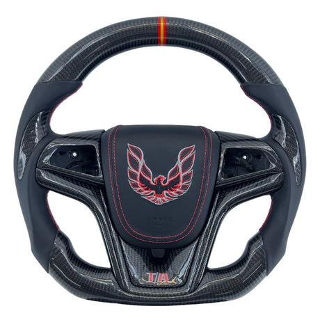 2012-2015 Trans Am Camaro Firebird Custom Carbon Fiber Steering Wheel - AutoLEDTech.com