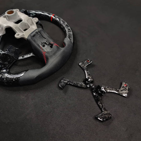 2021-2026+ Ram TRX 1500 Custom Carbon Fiber Steering Wheel - AutoLEDTech.com