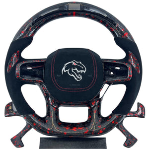2021-2026+ Ram TRX 1500 Custom Carbon Fiber Steering Wheel - AutoLEDTech.com