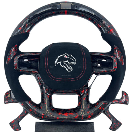 2021-2026+ Ram TRX 1500 Custom Carbon Fiber Steering Wheel - AutoLEDTech.com