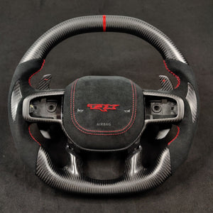 2021-2026+ Ram TRX 1500 Custom Carbon Fiber Steering Wheel - AutoLEDTech.com