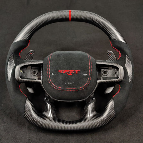 2021-2026+ Ram TRX 1500 Custom Carbon Fiber Steering Wheel - AutoLEDTech.com