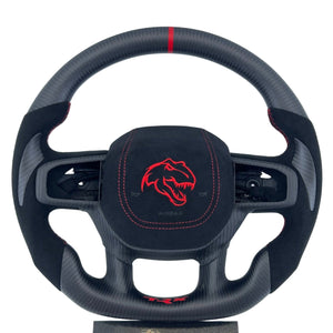 2021-2026+ Ram TRX 1500 Custom Carbon Fiber Steering Wheel - AutoLEDTech.com