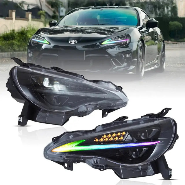 2012-2020 FRS GT86 BRZ RGBW Flow Series XB LED DRL Headlights - AutoLEDTech.com