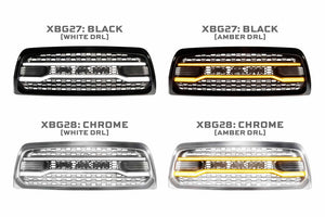 2013-2018 Dodge Ram White Amber LED DRL XBG Grill Light Assembly - AutoLEDTech.com