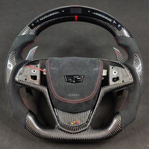 2013-2020 Cadillac CTS/ATS Carbon Fiber LED Steering Wheel - AutoLEDTech.com