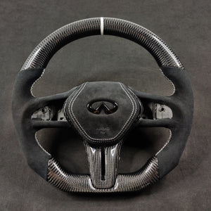 2013-2024 Infiniti Q50 Q60 Custom Carbon Fiber Steering Wheel - AutoLEDTech.com