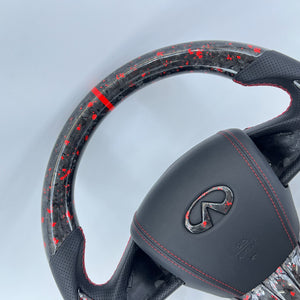 2013-2024 Infiniti Q50 Q60 Custom Carbon Fiber Steering Wheel - AutoLEDTech.com