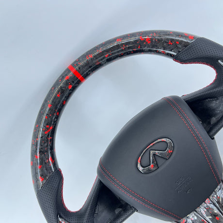 2013-2024 Infiniti Q50 Q60 Custom Carbon Fiber Steering Wheel - AutoLEDTech.com