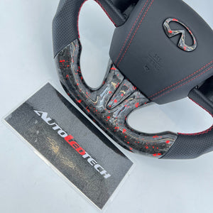 2013-2024 Infiniti Q50 Q60 Custom Carbon Fiber Steering Wheel - AutoLEDTech.com