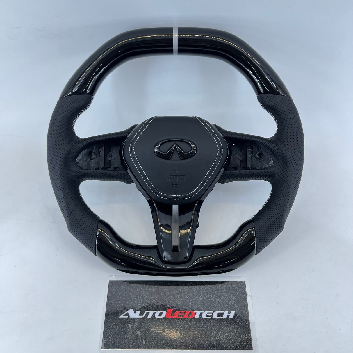 2013-2024 Infiniti Q50 Q60 Custom Carbon Fiber Steering Wheel - AutoLEDTech.com