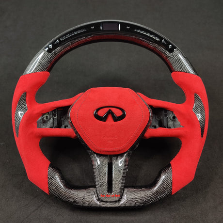 2013-2024 Infiniti Q50 Q60 Custom Carbon Fiber Steering Wheel - AutoLEDTech.com