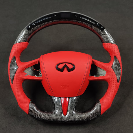 2013-2024 Infiniti Q50 Q60 Custom Carbon Fiber Steering Wheel - AutoLEDTech.com