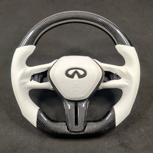 2013-2024 Infiniti Q50 Q60 Custom Carbon Fiber Steering Wheel - AutoLEDTech.com