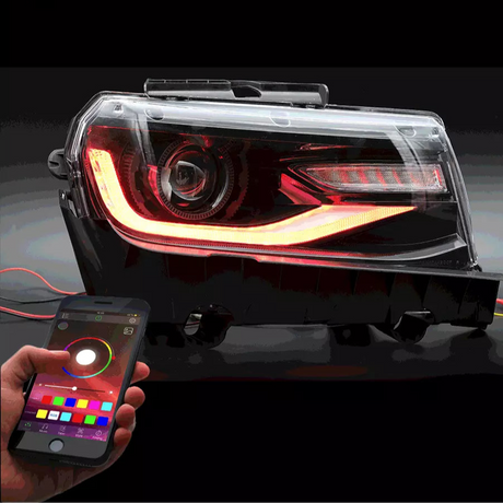 2014-2015 Chevrolet Camaro LED DRL Projector Headlights - 2016+ Style Design - AutoLEDTech.com