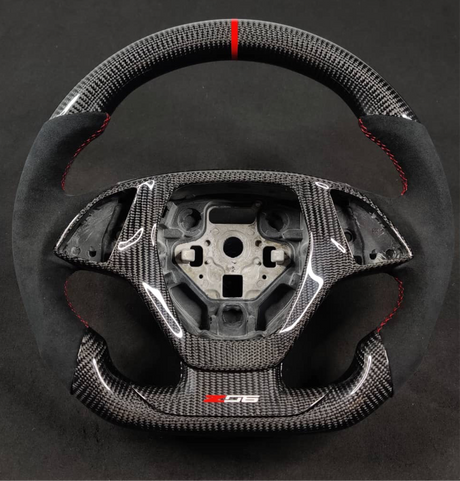 2014-2019 C7 Corvette Carbon Fiber Steering Wheel w/ LED RPM Display - AutoLEDTech.com