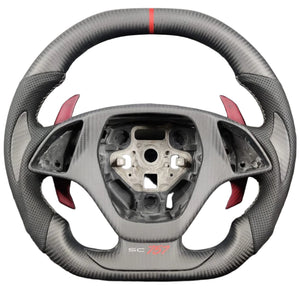 2014-2019 C7 Corvette Carbon Fiber Steering Wheel w/ LED RPM Display - AutoLEDTech.com