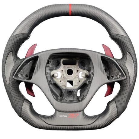 2014-2019 C7 Corvette Carbon Fiber Steering Wheel w/ LED RPM Display - AutoLEDTech.com