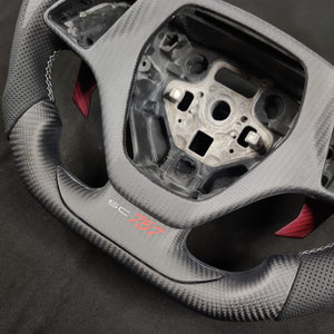 2014-2019 C7 Corvette Carbon Fiber Steering Wheel w/ LED RPM Display - AutoLEDTech.com