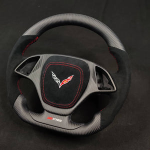 2014-2019 C7 Corvette Carbon Fiber Steering Wheel w/ LED RPM Display - AutoLEDTech.com